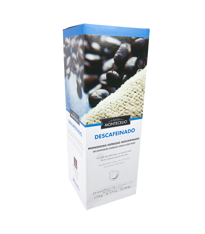 Monodosis café natural descafeinado Montecelio - 25 unidades | Cafento Shop