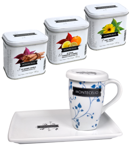 Pack 3 latas de infusión a granel + taza borosilicato y filtro regalo | Cafento Shop