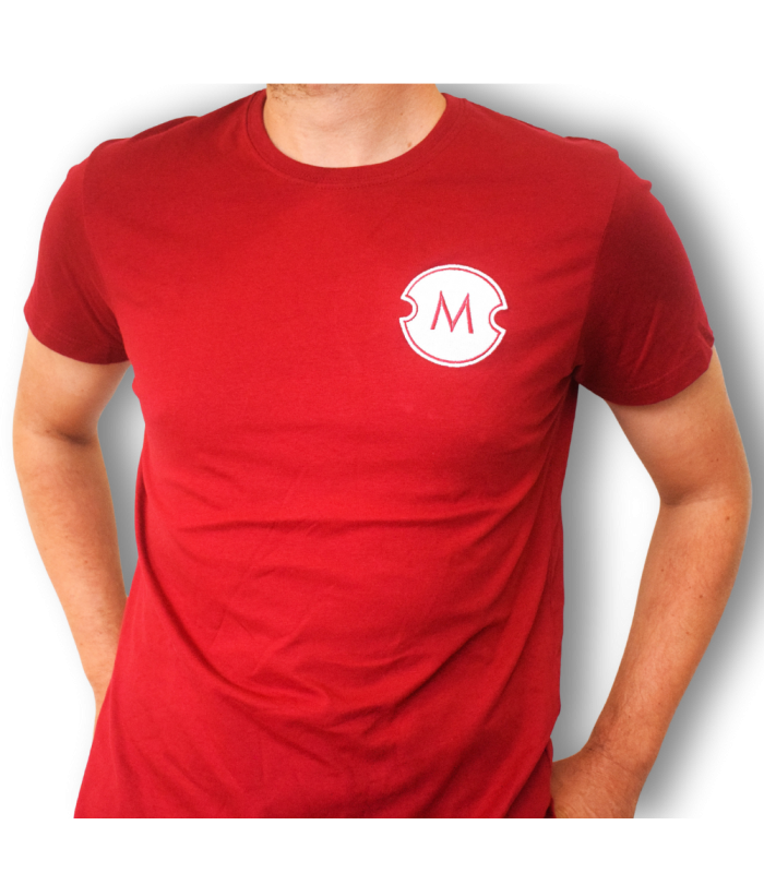 Camiseta roja Coffee World – Merchandising oficial para amantes del café