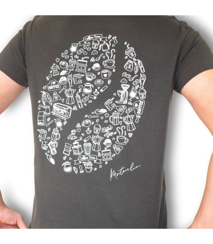 Camiseta negra Coffee Lovers | Merchandising Montecelio Café