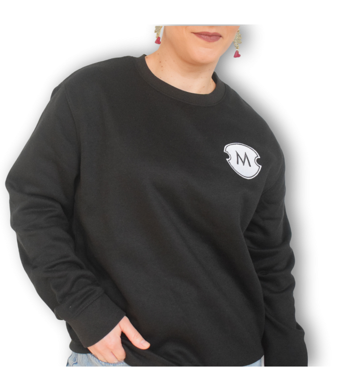 Sudadera negra Brewed Under Pressure | Merchandising Montecelio Café