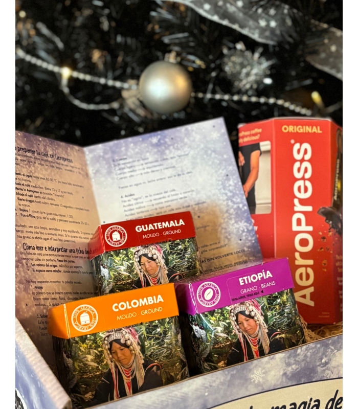 Pack Café Especialidad: 3 Orígenes  + AeroPress + Cata