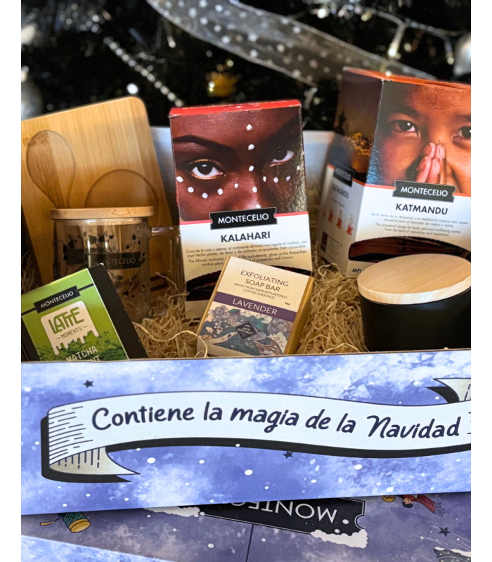 Caja de Navidad Relax | Tés Montecelio, Vela y Jabón de Café