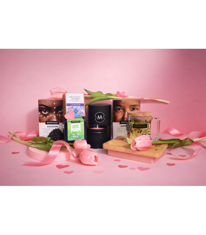 Caja San Valentin Relax | Tés Montecelio, Vela y Jabón de Café