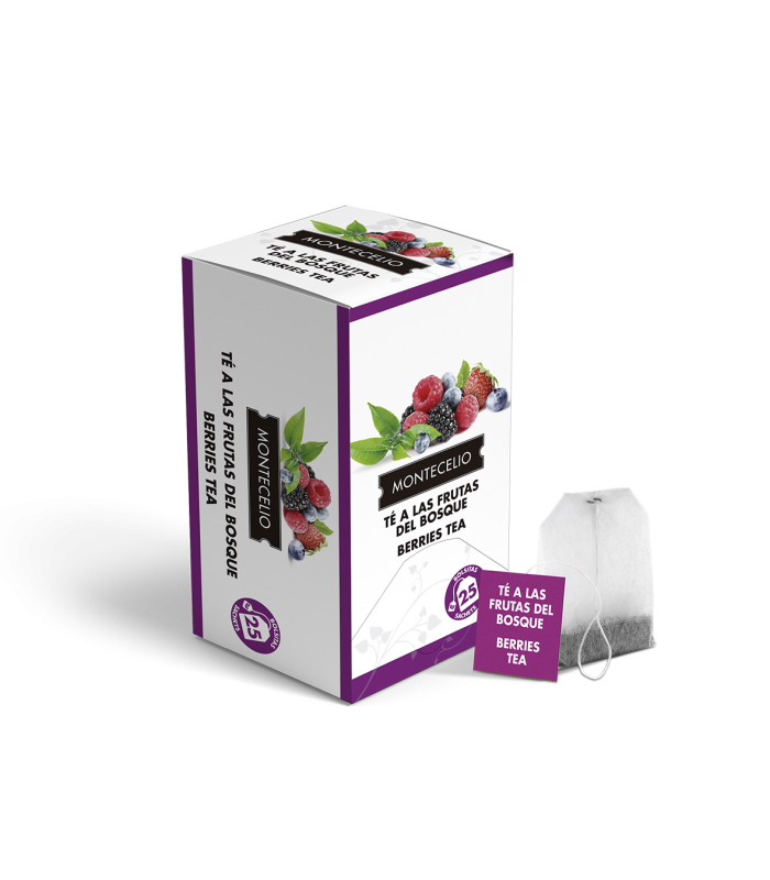 Bolsitas té negro frutas del bosque Montecelio - 25 unidades | Cafento Shop